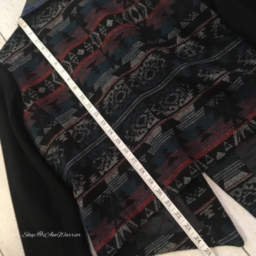 Bcbgeneration Black Wool Aztec Print Moto Jacket … - image 6